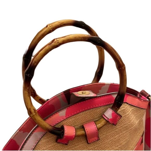 Trina Turk Rainbow Petals Straw Purse - Picture 8 of 12